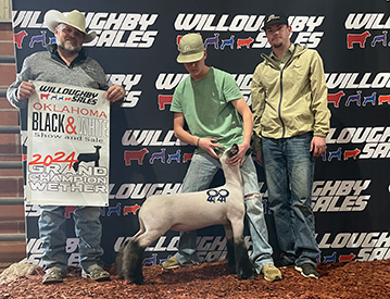 Grand Overall Wether Champion Cross Wether Oklahoma Black & White Grand Overall Wether Champion Cross Wether Oklahoma Black & White
