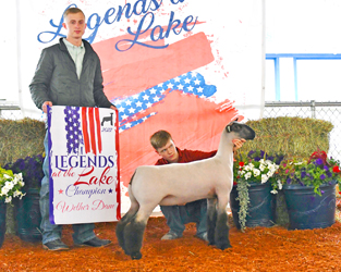 Champion Wether Dam & Third Overall Market Lamb Legends at the Lake Champion Wether Dam & Third Overall Market Lamb<br />
Legends at the Lake